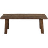 Decoratieve bank - 120x31x45 - Rustiek blank - Oud hout