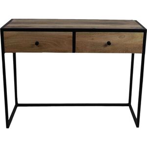 Console tafel Dublinx45x75 - Mangohout/ijzer - Naturel/zwart