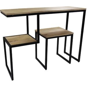 HSM Collection - Rachel - Wandtafel - Naturel - Hout en Metaal