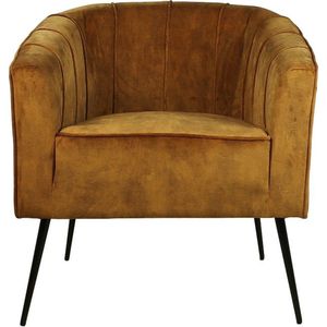 HSM Collection HSM Collection-Fauteuil Chester-72x71x80-Goud/Zwart-Stof/Metaal