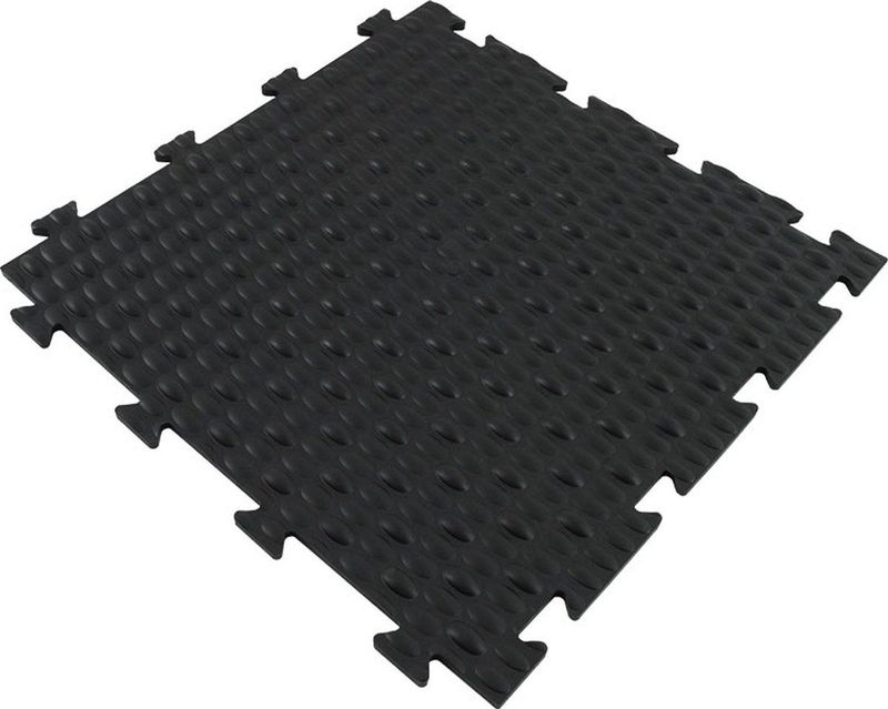 PVC industrieel kliktegel antivermoeidheid zwart 50x50 cm