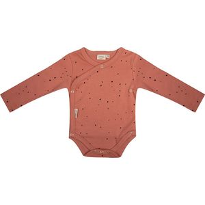 Romper Longsleeve Dots - Canyon Clay - Stippen print - Maat 62/68 - 3/6 maanden - Little Indians
