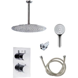 Saniclear Talpa inbouwregendouche 20cm met plafondarm en 2 standen handdouche chroom