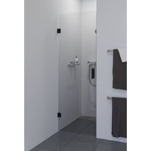 Saniclear Modern douchedeur 90x200 cm Anti-kalk glas zwart