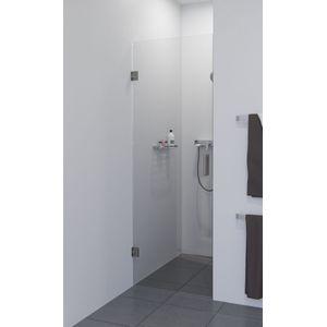 Saniclear Modern douchedeur 70x200 cm Anti-kalk glas RVS