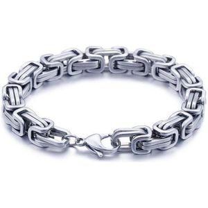 Mendes - Koningsarmband - Zilverkleurig - Edelstaal - 23cm