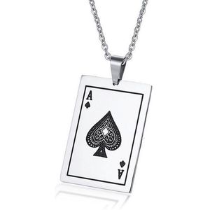 LGT Jewels heren ketting Edelstaal Ace Of Spades