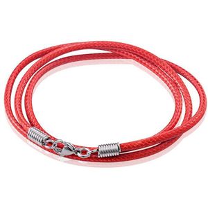 LGT Jewels waxkoord ketting Rood- 2.5mm-65cm