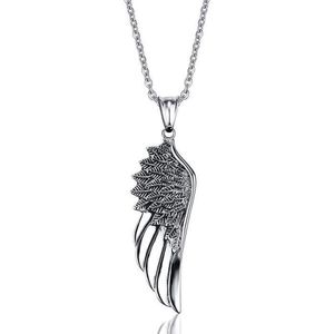 Mendes - Heren Ketting - Edelstaal - Angel Wing - 50cm