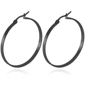 Cilla Jewels - Oorringen - Zwart - Edelstaal - Set