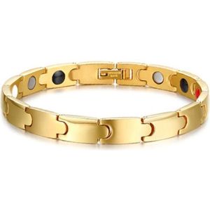 Mendes - Heren Armband - Goudkleurig - Edelstaal - Magneten