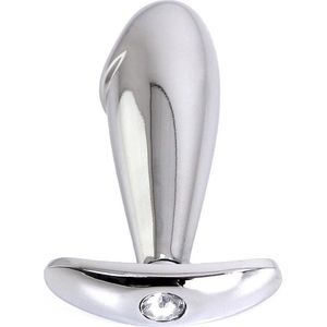 Steel Handle Buttplug Penis With Clear Gem - Kiotos Steel