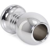 Hollow Anal Plug Ribbed - Kiotos Steel