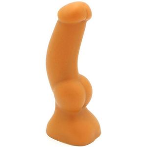 Gold Play - Soft Liquid Siliconen Anaal Dildo Cock - Goud