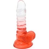 Kiotos Cox Color Gekleurde Dildo 01 - transparant/rood