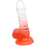 Kiotos Cox Color Gekleurde Dildo 01 - transparant/rood