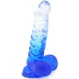 Kiotos Cox Color Gekleurde Dildo 02 - transparant/blauw