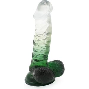 Kiotos Cox Color Gekleurde Dildo 02 - transparant/groen