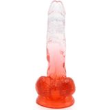 Kiotos Cox Color Gekleurde Dildo 03 - transparant/rood