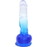 Kiotos Cox Color Gekleurde Dildo 03 - transparant/blauw