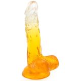 Kiotos Cox Color Gekleurde Dildo 03 - transparant/geel