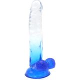 Kiotos Cox Color Gekleurde Dildo 05 - transparant/blauw