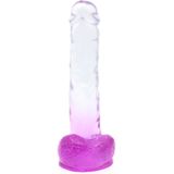 Kiotos Cox Color - Gekleurde Dildo 06 - 22,5 x 4,2 cm - Transparant/Paars