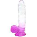 Kiotos Cox Color - Gekleurde Dildo 08 - 18,5 X 4 cm - Transparant/Paars