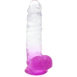 Kiotos Cox Color - Gekleurde Dildo 08 - 18,5 X 4 cm - Transparant/Paars