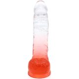 Kiotos Cox Color Gekleurde Dildo 08 - transparant/rood