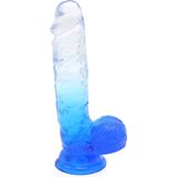 Kiotos Cox Color Gekleurde Dildo 08 - transparant/blauw