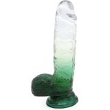 Kiotos Cox Color Gekleurde Dildo 08 - transparant/groen