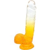 Kiotos Cox Color Gekleurde Dildo 08 - transparant/geel