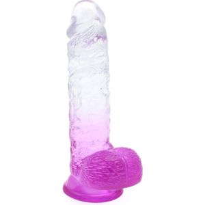 Kiotos Cox Color - Gekleurde Dildo 09 - 21,5 X 4,3 cm - Transparant/Paars