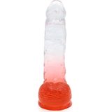 Kiotos Cox Color Gekleurde Dildo 09 - transparant/rood