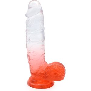 Kiotos Cox Color Gekleurde Dildo 09 - transparant/rood