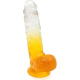 Kiotos Cox Color Gekleurde Dildo 09 - transparant/geel