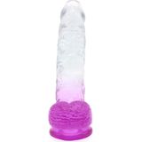 Kiotos Cox Color - Gekleurde Dildo 10 - 25 x 5,5 cm - Transparant/Paars