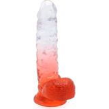 Kiotos Cox Color Gekleurde Dildo 10 - transparant/rood