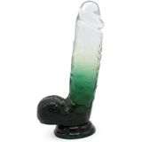 Kiotos Cox Color Gekleurde Dildo 10 - transparant/groen