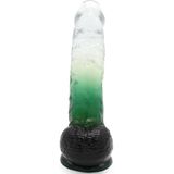 Kiotos Cox Color Gekleurde Dildo 10 - transparant/groen