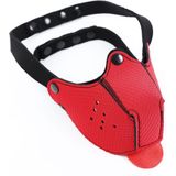 Kiotos - Neopreen Puppy Dog Gag/Mondmasker - Rood