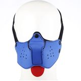 Kiotos - Neopreen Puppy Dog Gag/Mondmasker - Blauw