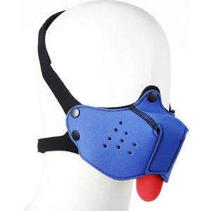 Kiotos - Neopreen Puppy Dog Gag/Mondmasker - Blauw