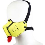 Kiotos - Neopreen Puppy Dog Gag/Mondmasker - Geel