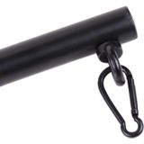 Zwarte deelbare spreidstang/spreader bar met 4 ringen