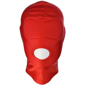 BDSM Hood Classic met 1 gat - rood