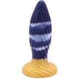 Kiotos Monstar - Buttplug/Anaal Dildo Beast 39 - 17.5 X 5.5 cm - Blauw/Goud/Wit