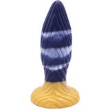 Kiotos Monstar - Buttplug - Anaal Dildo Beast 39 - 17.5 x 5.5 cm - Blauw/Goud/Wit