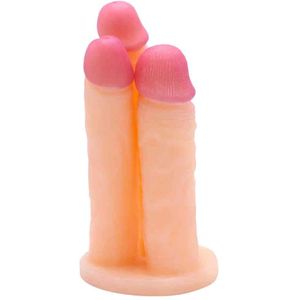Kiotos Cox - Triple Dildo - Lichte Beige